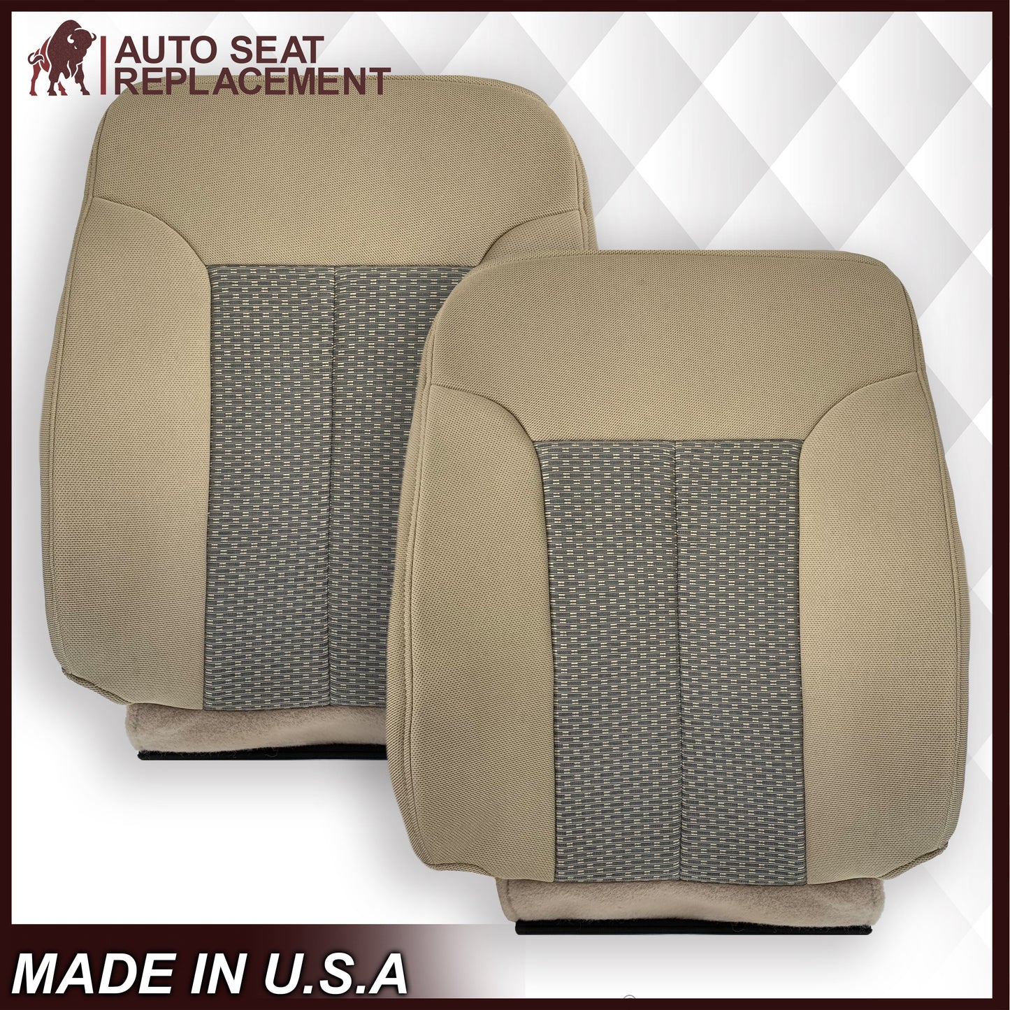 2011 - 2016 Ford F250 F350 F450 F550 XLT Truck Cloth Seat Cover In Tan: Choose Your Side