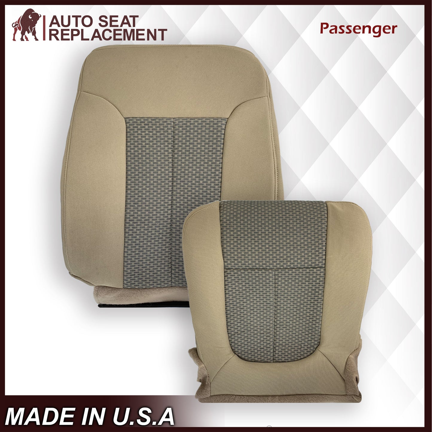 2011 - 2016 Ford F250 F350 F450 F550 XLT Truck Cloth Seat Cover In Tan: Choose Your Side