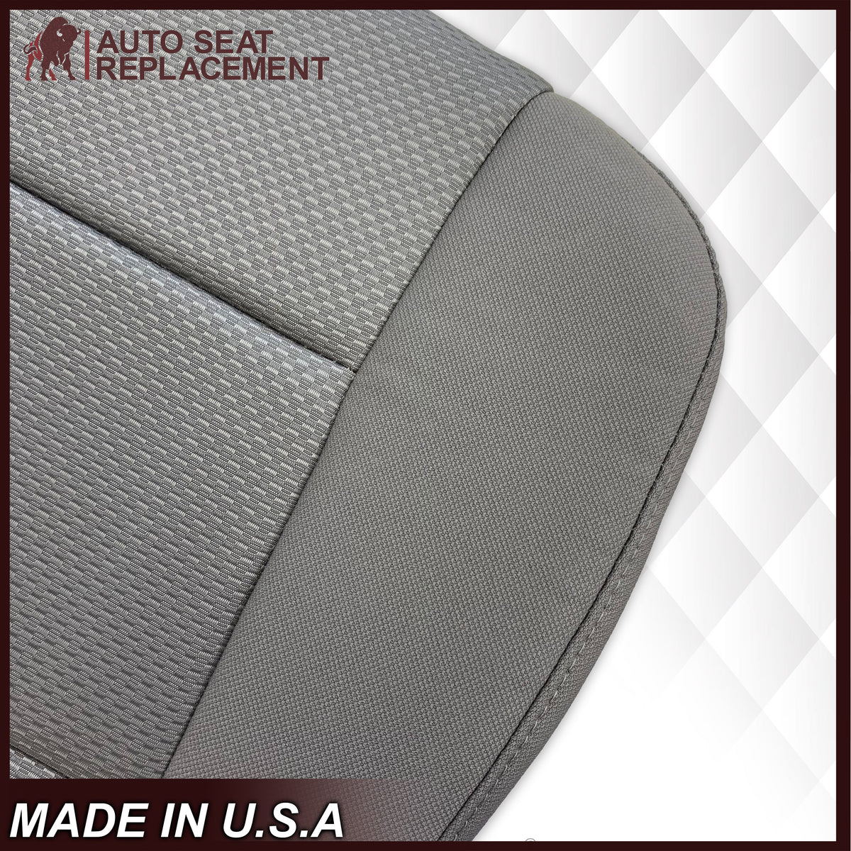 2014-2019 Chevy Silverado & GMC Sierra Cloth Fabric Seat Cover Replacement in Dune Tan OR Dark Ash Gray