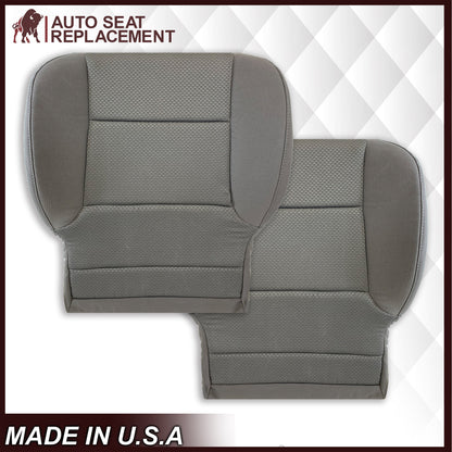 2014-2019 Chevy Silverado & GMC Sierra Cloth Fabric Seat Cover Replacement in Dune Tan OR Dark Ash Gray