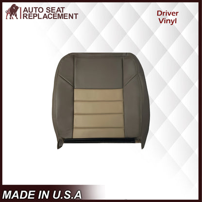 2002 2003 2004 Ford Excursion Eddie Bauer Edition Second Row 50/50 Captain Chair Seat Covers In 2 Tone Tan-Gray: Choose From Variations