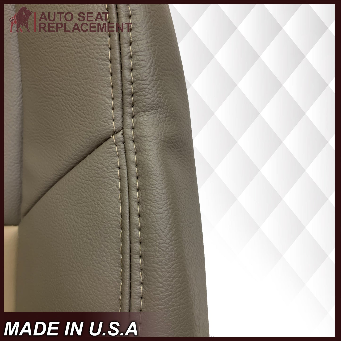 2002 2003 2004 Ford Excursion Eddie Bauer Edition Second Row 50/50 Captain Chair Seat Covers In 2 Tone Tan-Gray: Choose From Variations