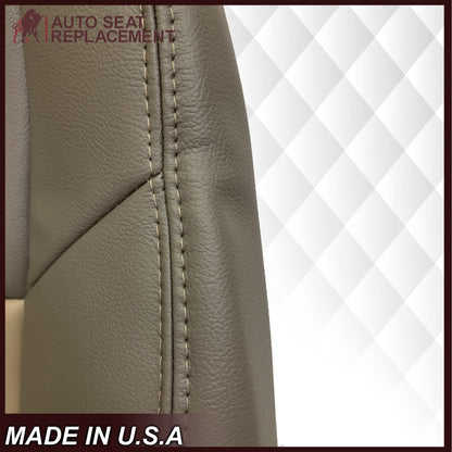 2002 2003 2004 Ford Excursion Eddie Bauer Edition Second Row 50/50 Captain Chair Seat Covers In 2 Tone Tan-Gray: Choose From Variations