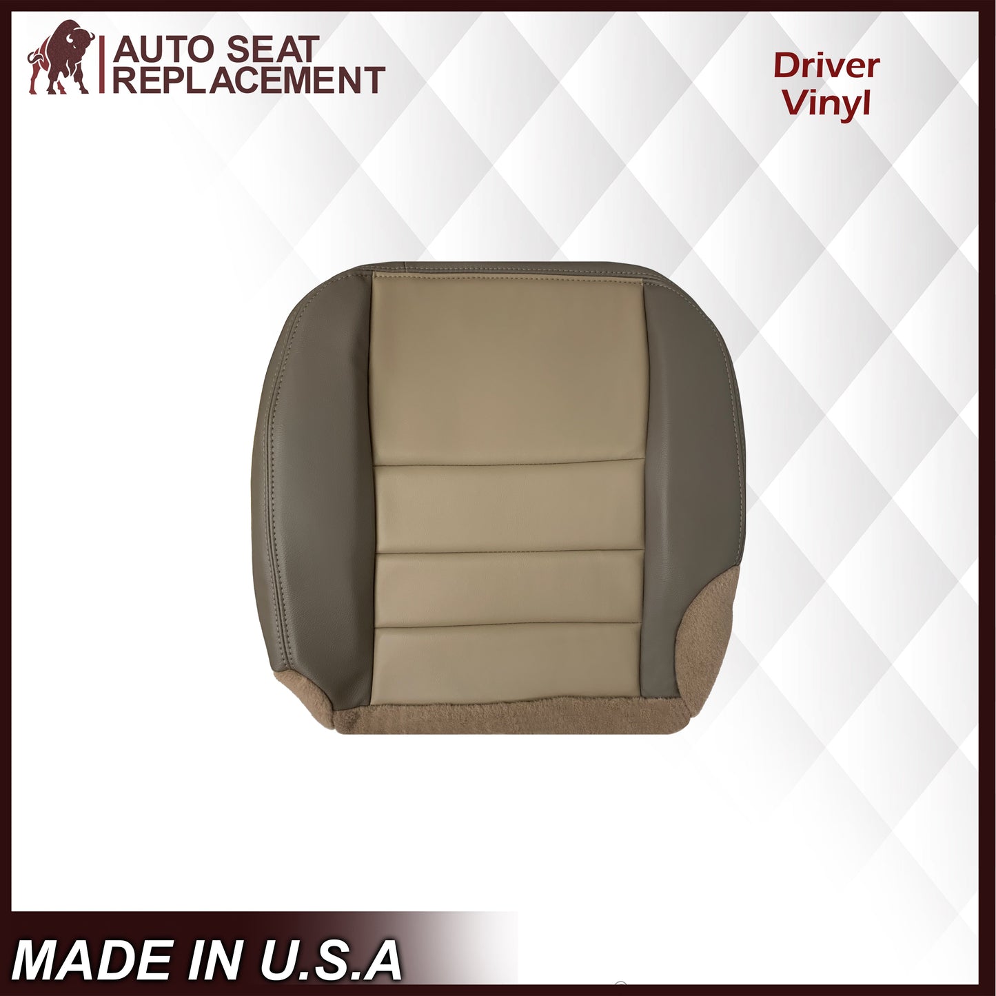 2002 2003 2004 Ford Excursion Eddie Bauer Edition Second Row 50/50 Captain Chair Seat Covers In 2 Tone Tan-Gray: Choose From Variations