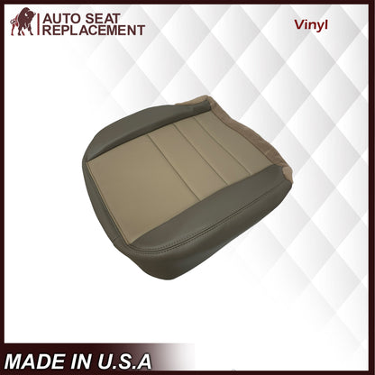 2002 2003 2004 Ford Excursion Eddie Bauer Edition Second Row 50/50 Captain Chair Seat Covers In 2 Tone Tan-Gray: Choose From Variations