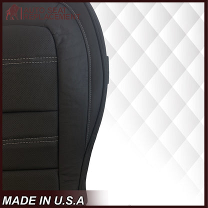 2015 - 2022 GMC Canyon & Canyon Denali (PERFORATED) Replacement Bottom Seat Covers in Jet Black OR Gray / Dune Tan: Choose your side