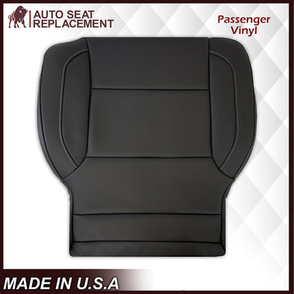 2014 2015 2016 2017 2018 2019 Chevy Silverado Tahoe Suburban & GMC Yukon Leather & Vinyl Seat Cover Replacement in Black (Jet Black)