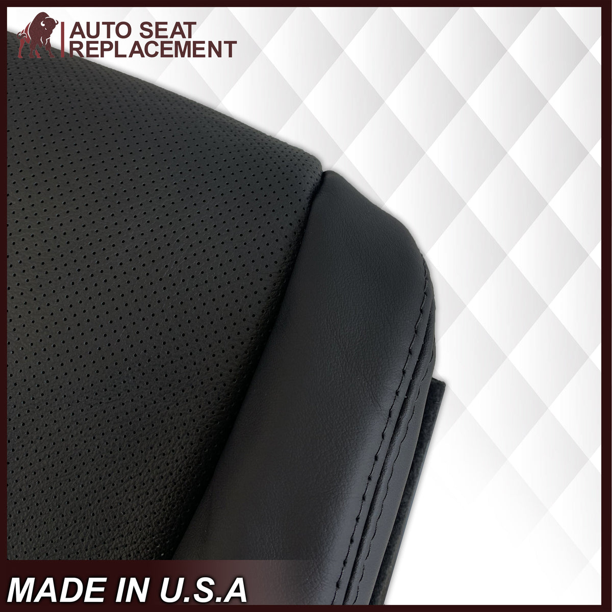 2005 - 2008 Acura TL Driver Side Bottom Seat Cover in Black Leather or Vinyl