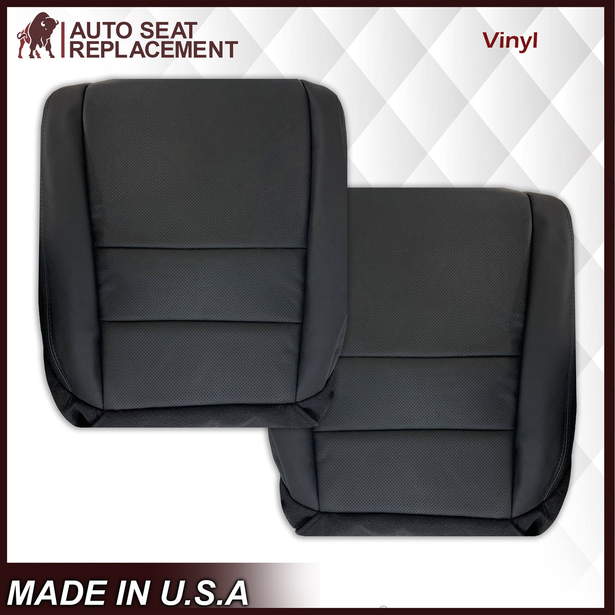 2005 - 2008 Acura TL Driver Side Bottom Seat Cover in Black Leather or Vinyl