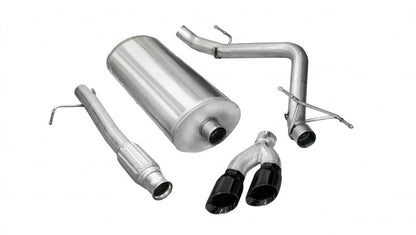 Corsa 09-13 GMC Sierra 4.8L V8 3in Cat-Back Single Side w Twin 4in Black Pro-Series Tips 14900BLK