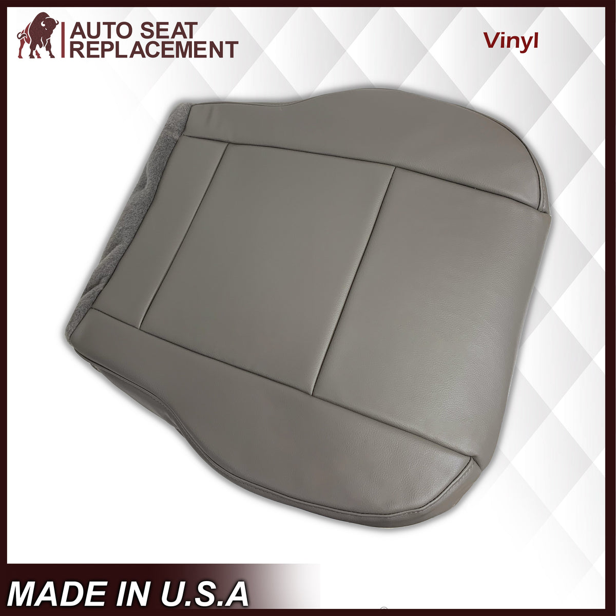 2015-2020 Ford Transit 150 250 350 Van Driver OR Passenger Side Bottom Vinyl Replacement Seat Covers in Gray: Choose Your Side And Position
