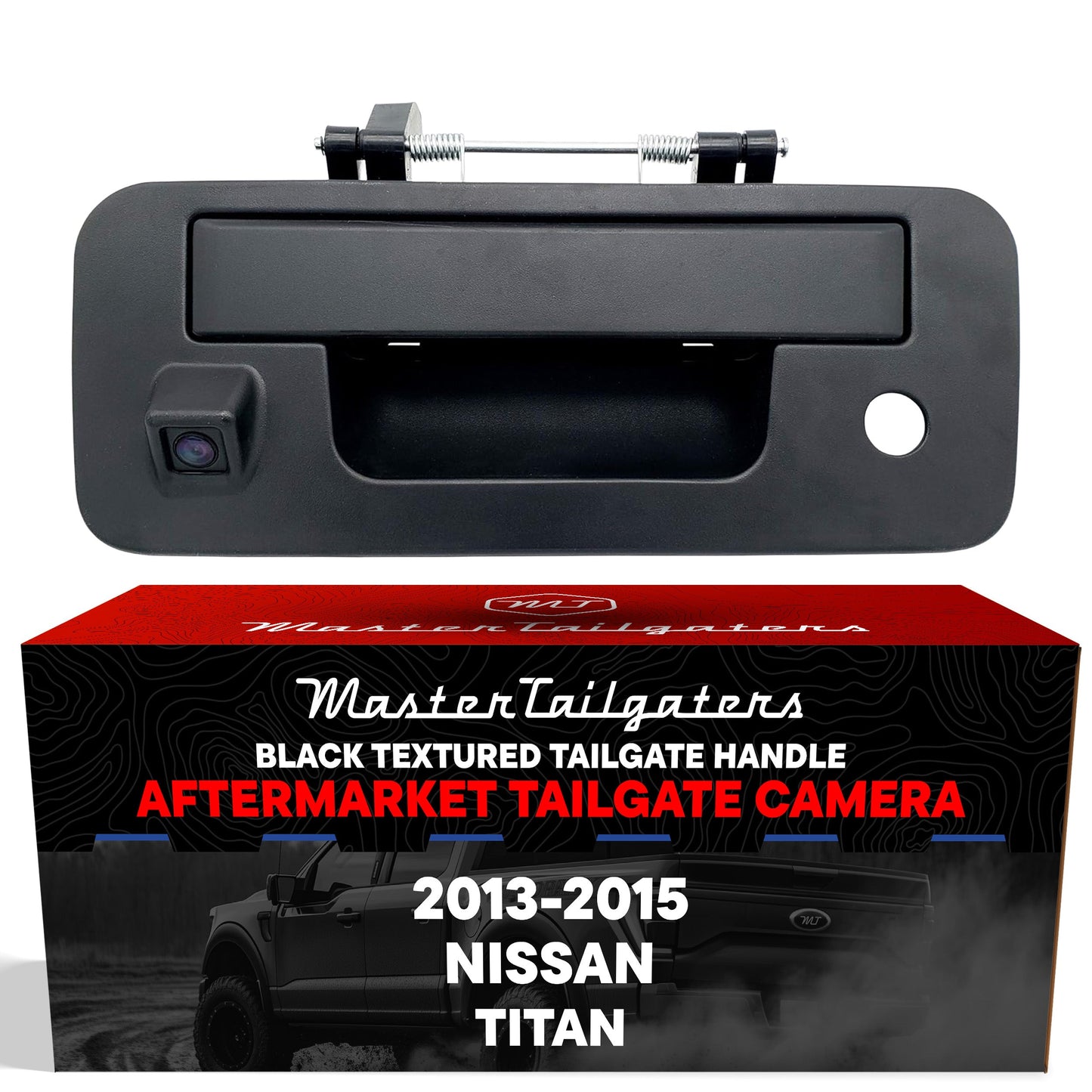 Nissan Titan (2013-2015) Black Replacement Tailgate Handle with Backup Camera