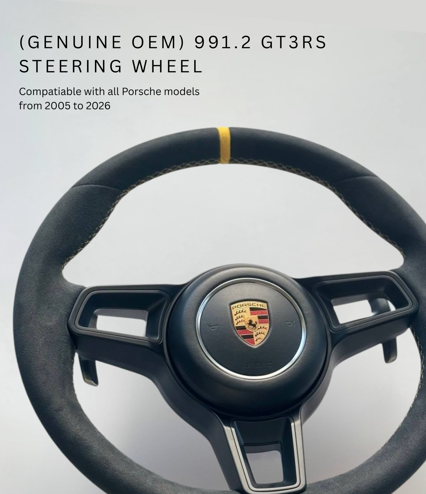 Genuine Porsche 991.2 Steering Wheel Full Set in Yellow