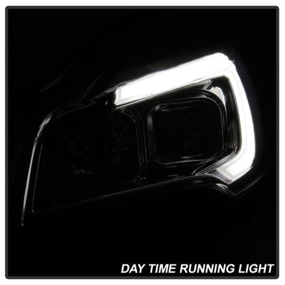SPYDER xTune 13-16 Ford Escape 13-16 LED Light Bar Halogen Proj Headlights - Chrome (PRO-JH-FESCA13-LB-C) 9042928