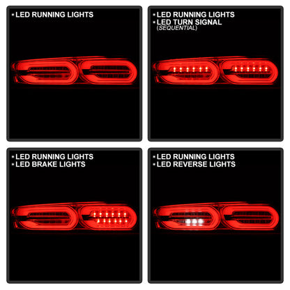 Spyder Chevy Camaro 16-18 Halogen LED Tail Lights Chrome ALT-YD-CCAM16HAL-SEQ-C 5087225