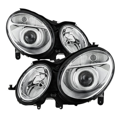 SPYDER xTune Mercedes Benz W211 E-Class 03-06 OEM Projector Headlights - Chrome PRO-JH-MBW21103-C 9036095