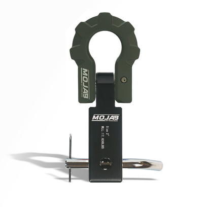 2'' Aluminum Hitch Receiver with Aluminum D-Shackle 9T-Ceramic coated