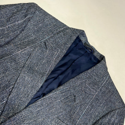 STAFFORD EXECUTIVE 100% Silk Blazer Salt & Pepper  Men's Sz 42R Blue/Black