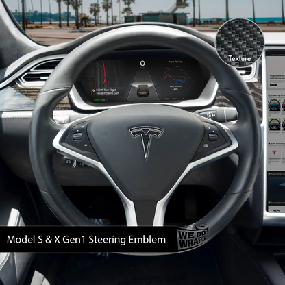 3M Carbon Fiber Tesla Steering Wheel Wrap | Model S