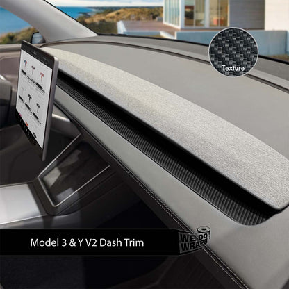 3M Carbon Fiber Tesla Dash Trim Wrap | Model Y 2026