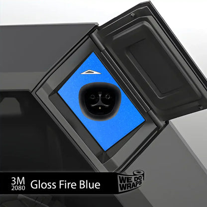 3M Gloss Fire Blue Tesla Charge Port Wrap | Cybertruck
