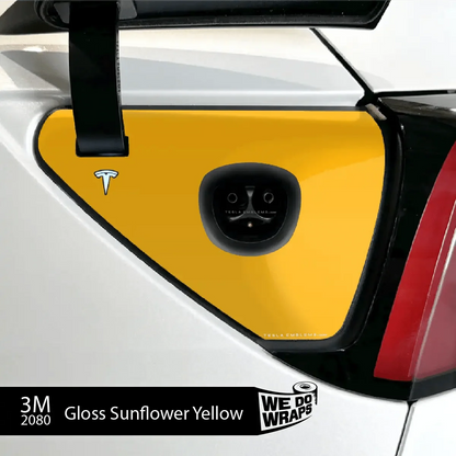 3M Gloss Sunflower Yellow Tesla Charge Port Wrap | Model 3