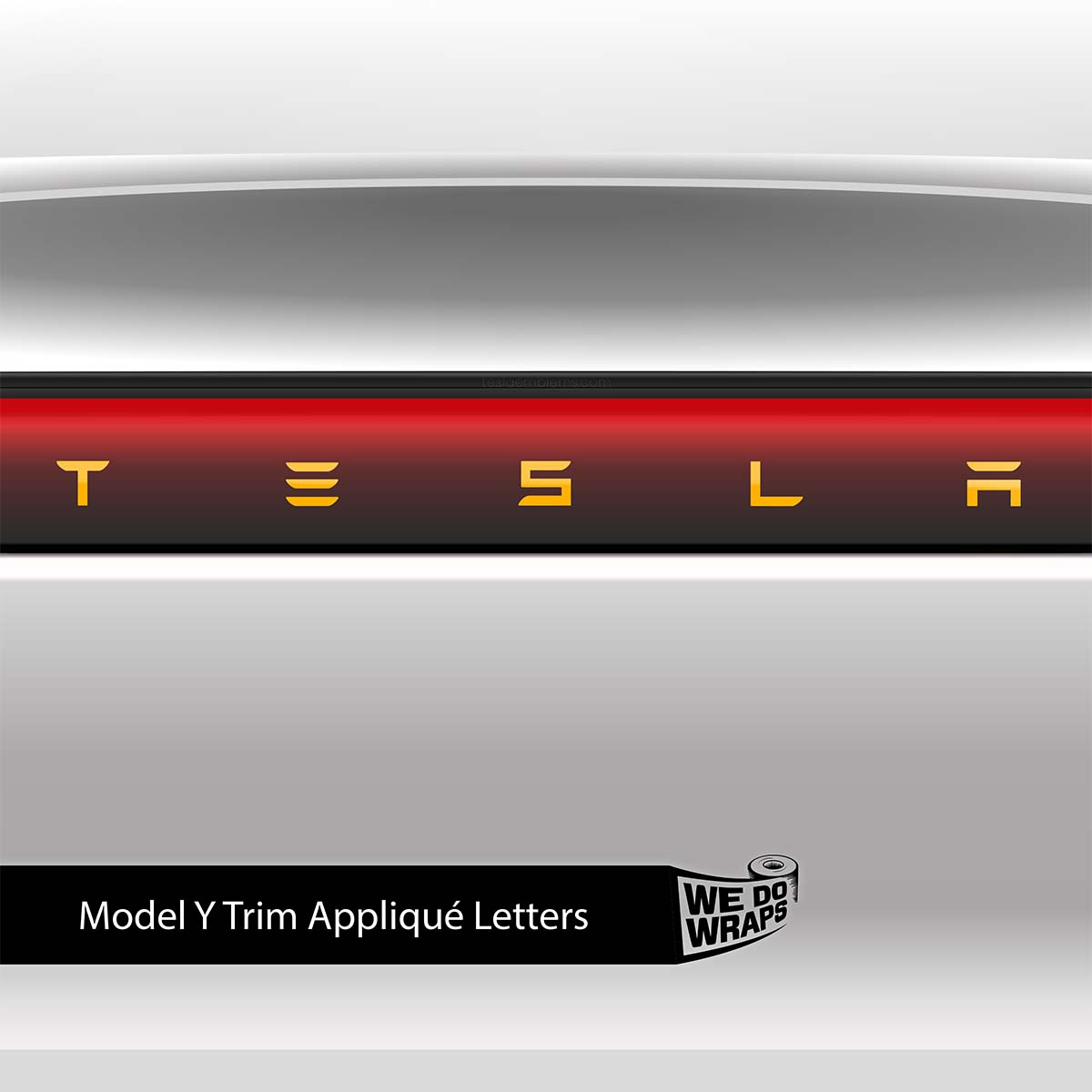 3M Gloss Sunflower Yellow Tesla Emblem Decals (Front + Back) | Model Y