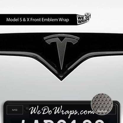 3M Matrix Black Tesla Emblem Decals (Front + Back) | Model X