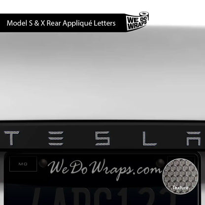 3M Matrix Black Tesla Emblem Decals (Front + Back) | Model X