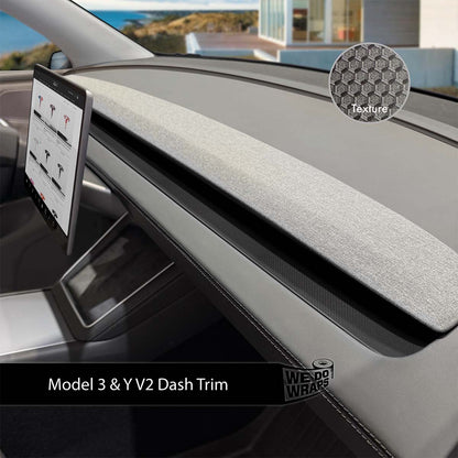 3M Matrix Black Tesla Dash Trim Wrap | Model Y 2026