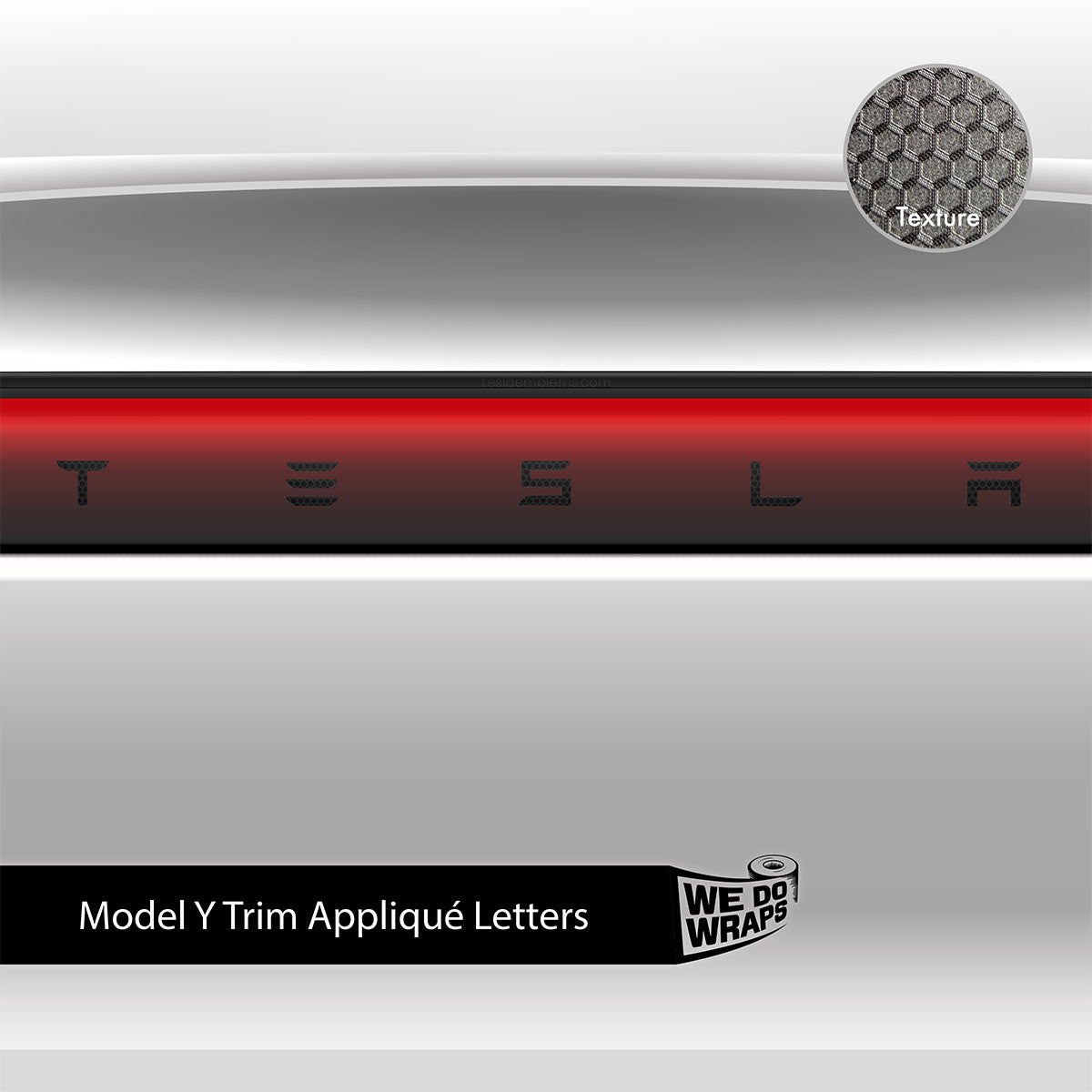 3M Matrix Black Tesla Emblem Decals (Front + Back) | Model Y