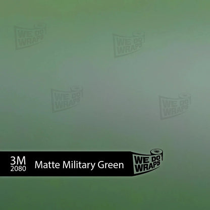 3M Matte Military Green Tesla Emblem Decals (Front + Back) | Model 3