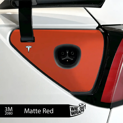 3M Matte Red Tesla Charge Port Wrap | Model 3