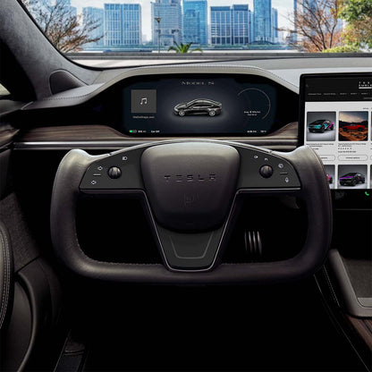 3M Satin Black Tesla Steering Wheel Trim Decal Kit (3pcs) | Model X ’21-26