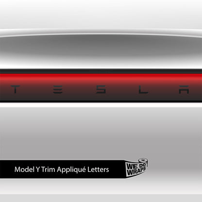 3M Satin Black Tesla Emblem Decals (Front + Back) | Model Y