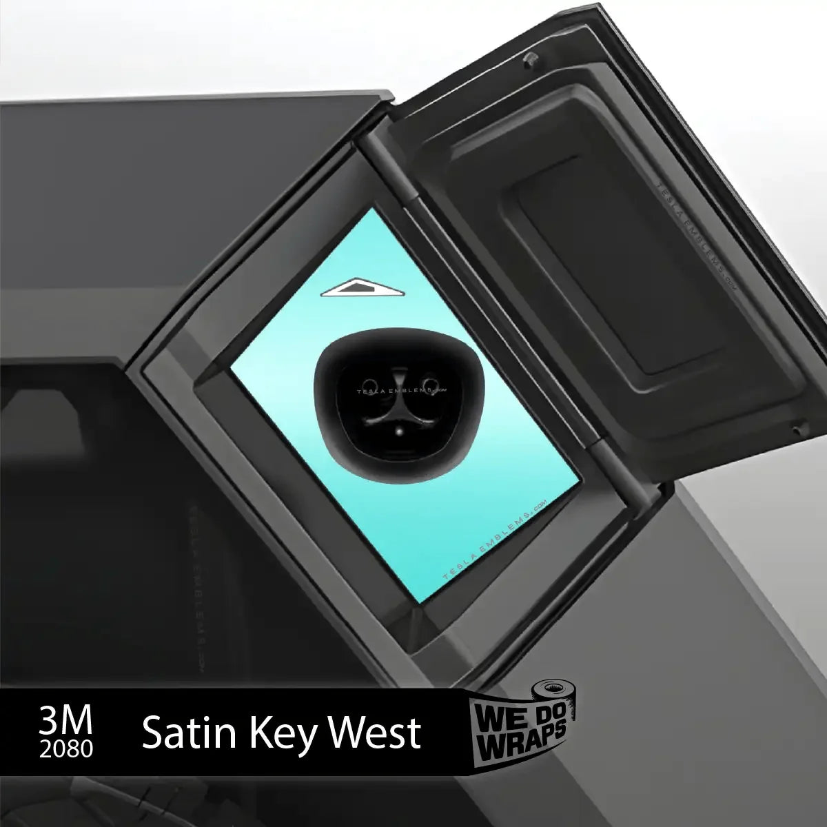 3M Satin Key West Tesla Charge Port Wrap | Cybertruck