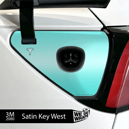 3M Satin Key West Tesla Charge Port Wrap | Model 3