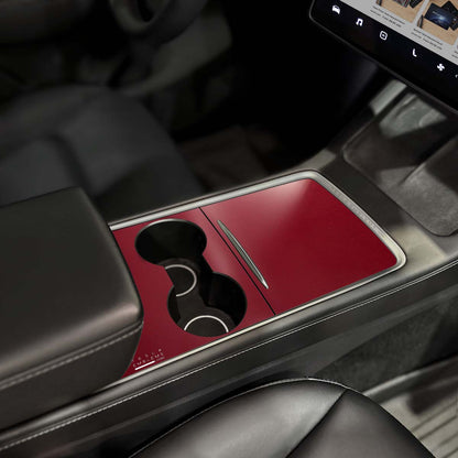 3M Satin Vampire Red | Tesla Center Console Wrap Kit | Model Y '21-25