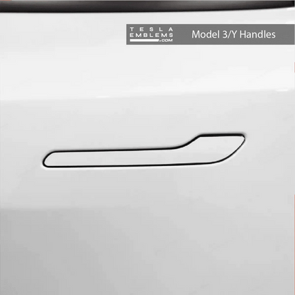 3M Satin White Tesla Door Handle Decals (4pcs)
