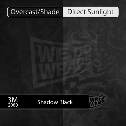 3M Shadow Black Camo Tesla Emblem Decals (Front + Back) | Model 3