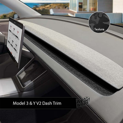 3M Shadow Black Camo Tesla Dash Trim Wrap | Model Y 2026