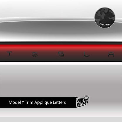 3M Shadow Black Camo Tesla Emblem Decals (Front + Back) | Model Y
