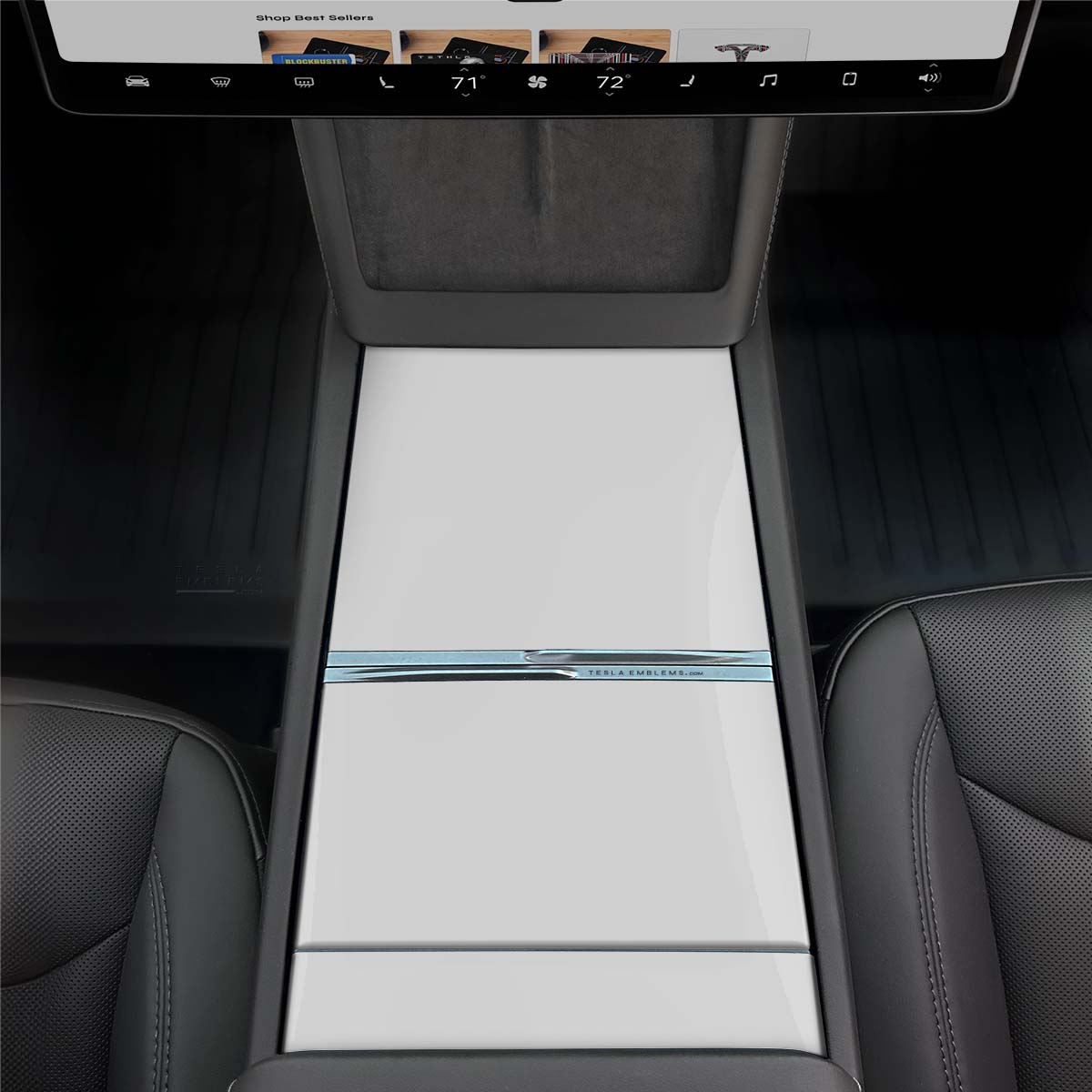 3M Gloss White | Tesla Center Console Wrap Kit | Model 3 '24-26 Refresh