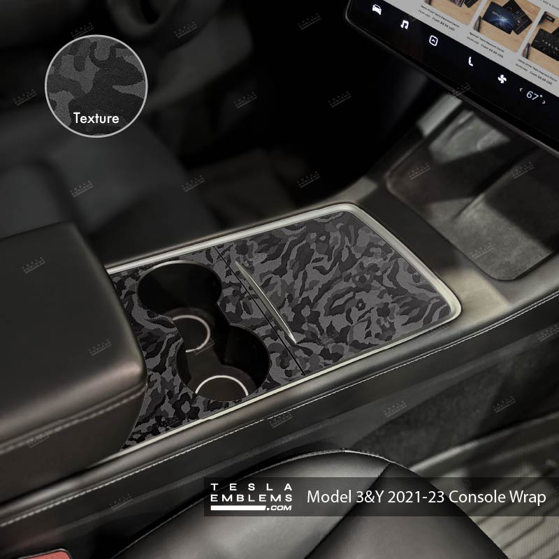 3M Shadow Black | Tesla Center Console Wrap Kit | Model 3 '21-24