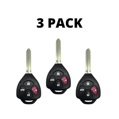 Toyota Corolla Venza 2010-2014 Remote Head Key 4 Button GQ4-29T G Chip (3 Pack)