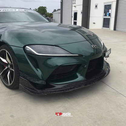 JDMuscle Tanso Carbon Fiber VS Style Canards  - 2020+ Toyota Supra w/ stock bumper