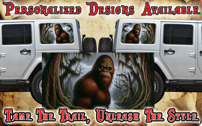 Bigfoot Rear quarter window see through graphic.