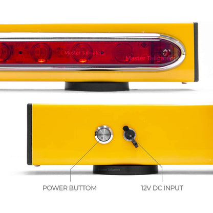 Master Tailgater's 19" Wireless Magnetic Tow Light Bar | 48 Foot Range | Ultra Bright LED | 4 Pin Round, 4 Pin Flat, or 7 Pin RV Hitch Transmitter