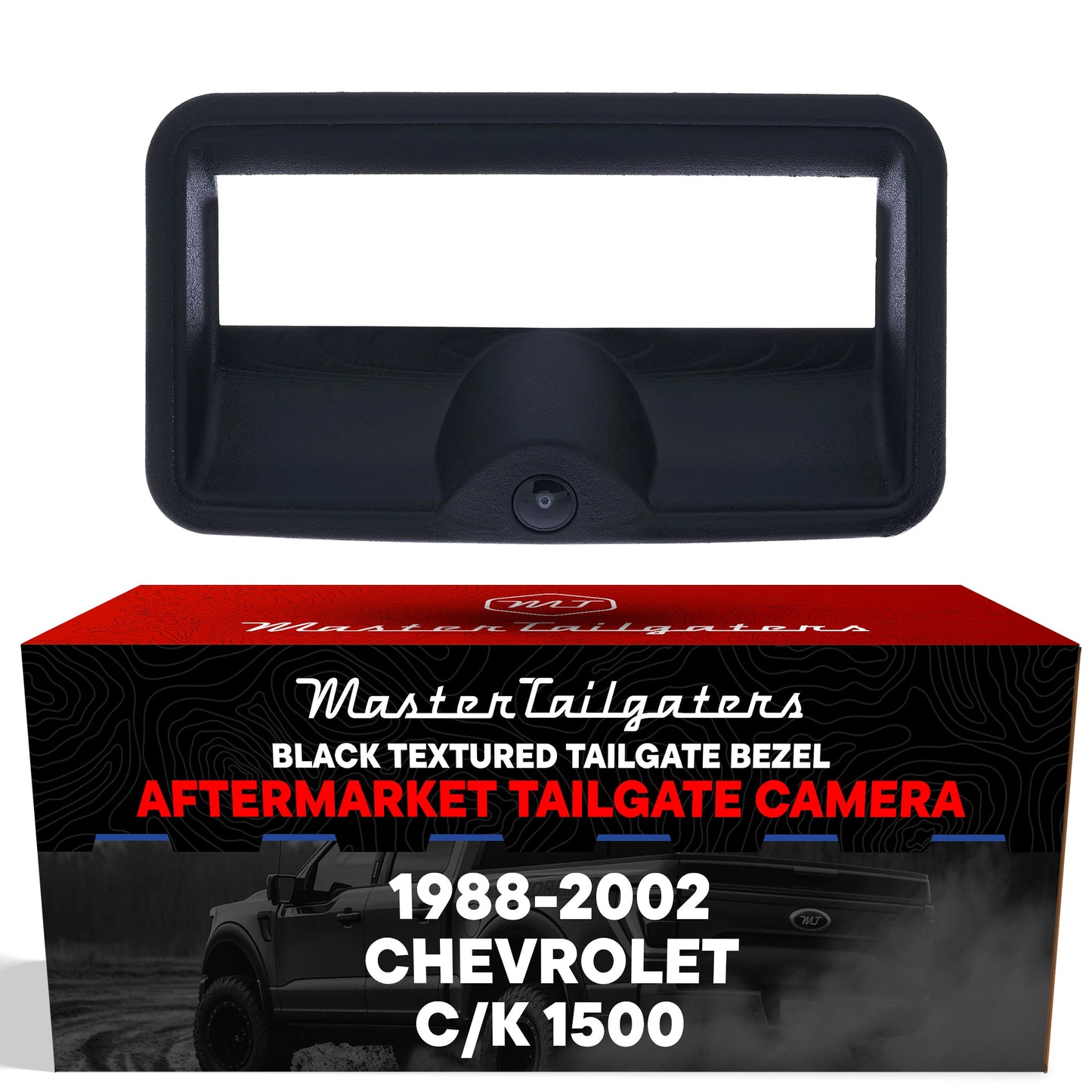 Chevrolet C/K 1500 (1988-2002) Black Replacement Tailgate Bezel with Backup Camera