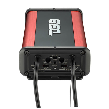 NXL 4-Channel Full-Range Class D Waterproof IP67 Marine and Powersports NANO Amplifier with Bluetooth 5.1 Receiver Built-In